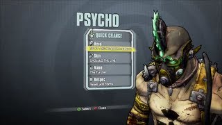 Borderlands 2 All Psycho DLC Heads and Skins Supremacy Madness and Domination [upl. by Capps]