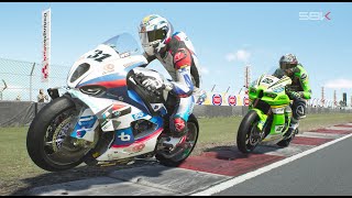 ALEX LOWES VS GARRETT GERLOFF  WSBK DONINGTON PARK INGGRIS  SBK 24 GAMEPLAY REPLAY [upl. by Cantu645]