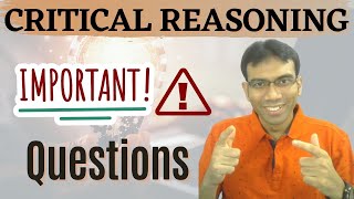 Critical Reasoning Important questions [upl. by Notsle144]