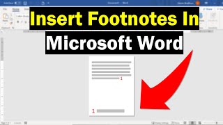 How To Insert Footnotes In Microsoft Word And Endnotes [upl. by Hgielrebmik964]