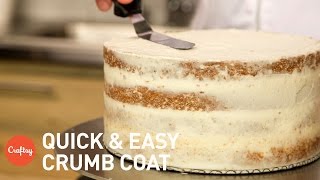 How to crumb coat a cake  Buttercream Tutorial with Erica OBrien [upl. by Dnomal]