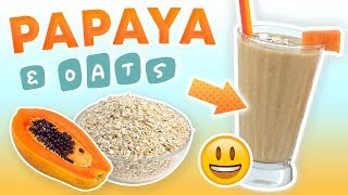 Papaya Oatmeal Smoothie Colon Cleansing Smoothie Recipe [upl. by Alfie616]