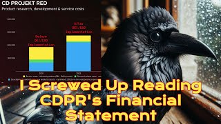 Correction I Screwed Up Reading CDPRs Financial Statement [upl. by Ochs]