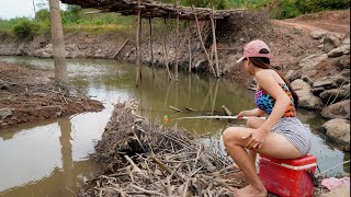 Best Video Fising 2023  Amazing Girl Fishing With Hook [upl. by Damita235]