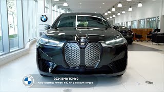 BMW IX M60 2024 Black Sapphire Metallic Black Sensatec Design Atelier bmwixm60 bmwix2024 bmwix [upl. by Aleirbag]