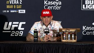 Dustin Poirier PostFight Press Conference  UFC 299 [upl. by Goulette657]