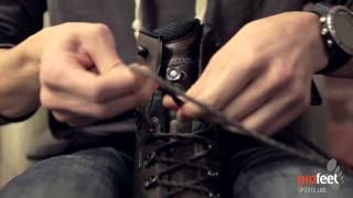 How to lace a walking boot for a high instep [upl. by Ellimak]