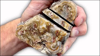 Whats Inside Mexican Agates Cutting Agates Open [upl. by Oirotciv]