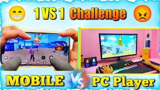 PC player challenge me 1 vs 1  Mobile player vs pc player with 3 finger handcam garena free fire [upl. by Spears]