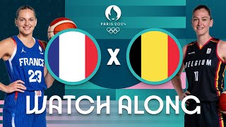 France v Belgium  Womens Olympic Basketball Tournament Paris 2024  Watch Along ⚡🏀 [upl. by Eidur]