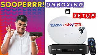 Unboxing Tata Sky HD Installation 2021  Tata Sky Setup amp Price  Tata Sky Set Top Box Connection [upl. by Devlen]