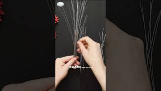 Creating Paper Flower Stems Turning Wire into Blooming Trees diy paperflowercraft [upl. by Esyahc]