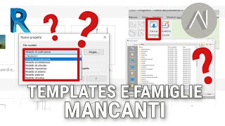 Revit recuperare famiglie e templates mancanti [upl. by Naired427]