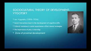 Chapter 9  Vygotskys Sociocultural Theory of Development [upl. by Bowra]