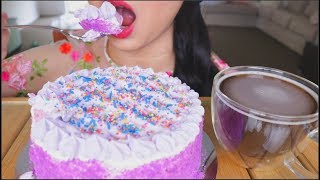 ASMR CREAMY TARO CAKE  200K THANK YOU 🎉✨  EATING SOUNDS  NO TALKING [upl. by Mattland48]