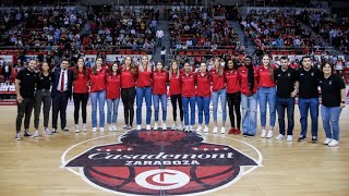 Homenaje de la marea roja al Casademont Zaragoza de Liga Femenina Endesa [upl. by Solis]