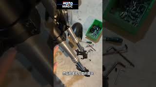 QJMOTOR SRV300 shock absorber cover installtion tutorial video [upl. by Eire84]