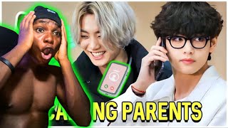 BTS CALLS THEIR PARENTS ON CAMERA 😱💜 Heartwarming amp Hilarious Moments  Reaction [upl. by Annasoh226]