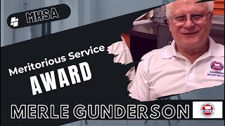 2024 MHSA Meritorious Service Award  Merle Gunderson [upl. by Airretnahs625]