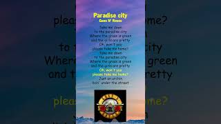 Guns N Roses  Paradise City Lyrics shorts [upl. by Simaj909]