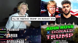 xQc is Meeting Donald Trump on August 5th [upl. by Rehpotsihc]