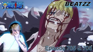 ONE PIECE Episode 705 amp 706 Blind Reaction  Corazon Death 💔 [upl. by Anaimad]