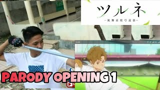 Tsurune Kazemai Koukou Kyuudoubu  Opening 1 PARODY  Luck Life  Naru [upl. by Trill779]