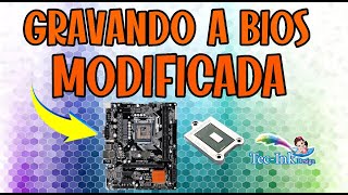 Regravação De BiosMod Na Placa Mãe Asrock H110MHG4 P Usar Os Processadores Interposer QNCT QTJ2 [upl. by Helmut]