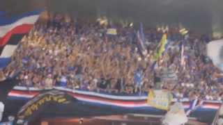 Genoa  Sampdoria 2014  2015  Coro Gradinata Sud verso i Genoani [upl. by Nibbs249]