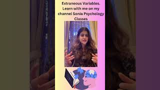 Extraneous Variables Research Methods Psychology for all boards IB AS A Level cbse icse nios [upl. by Ayota]