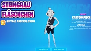 Finde Steingrau Fläschchen auf Mount F8  Fortnite Cartoonfisch Stile Season 8 Herrausforderung ORT [upl. by Domph]