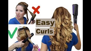 How to curl your hair with a straightener  EASY amp FAST [upl. by Tristan]