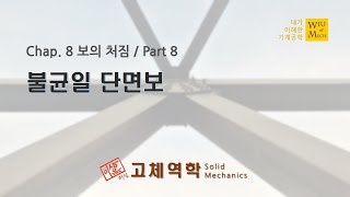 08장 보의 처짐 part 8 불균일 단면보  고체역학  재료역학 [upl. by Relyhcs]