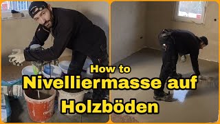 How to Nivelliermasse auf Holzböden Holzboden spachteln  so gehts [upl. by Leinnad]