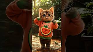 Cute Baby Cat Dancing 🥰 cute midjourney cat funny animals [upl. by Enneles940]