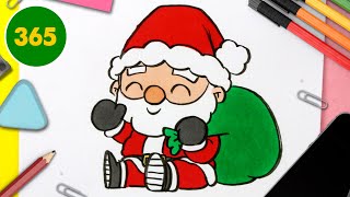 COME DISEGNARE BABBO NATALE KAWAII  Special Natale [upl. by Ahsinert881]