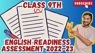 English Readiness Assessment  Class 9th  DBSE SOSE  202223 [upl. by Nasar503]