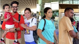 Bharti Singh With Son Golla Hubby Harsh Rupa Didi Munna Leaves For Europe Trip [upl. by Earas]