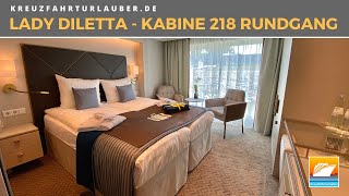 Lady Diletta  Rundgang Kabine 218 mit französischem Balkon [upl. by Selle779]