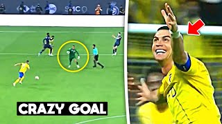 Cristiano Ronaldos CRAZY HalfLine Goal vs AlAkhdoud 🤯💥 [upl. by Sarette]