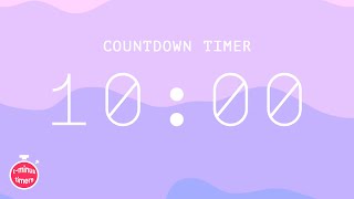 10 Minute Aesthetic Timer with no music for classroom includes short bell at the end [upl. by Eytak662]