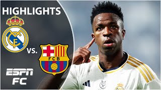 🏆 Vinicius Jr MASTERCLASS 🏆 Real Madrid vs Barcelona  Spanish Supercopa Highlights  ESPN FC [upl. by Akenit]