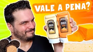 PROVANDO NOVOS MOLHOS da linha MOLHOS DE QUEIJO da HEINZ  BRIE TRUFADO e CHEDDAR [upl. by Grosberg]