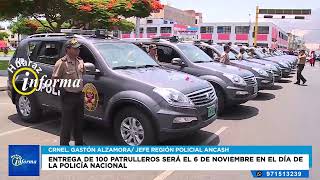 Entrega de 100 patrulleros será el 6 de noviembre en el día de la policía nacional [upl. by Eillo]