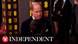 Prince William arrives alone at Baftas as Kate recovers from surgery [upl. by Aelanej]