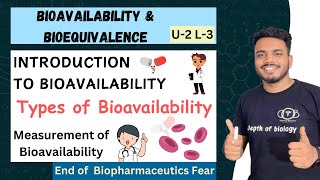 Bioavailability  Absolute amp Relative Bioavailability  Measurement of Bioavailability [upl. by Lledo]