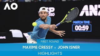 Maxime Cressy v John Isner Highlights 1R  Australian Open 2022 [upl. by Yaniv]