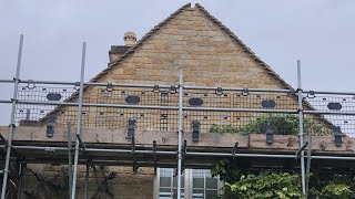 How to point a bradstonenatural stone roofing verge [upl. by Wiggins]