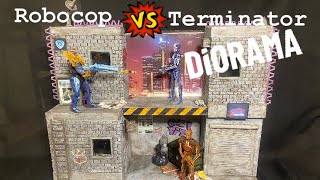 Robocop vs Terminator Diorama  NECA inspired based on the SNES game [upl. by Joya238]