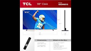 TCL QM8 98Inch QLED 4K Smart TV Review  120Hz144Hz VRR 5000 Nits Peak Dolby Vision [upl. by Ahsaf]